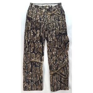 Vintage Cabelas Mens Brown Whitetail Deer Polar Fleece Pants Size 34 Made in USA